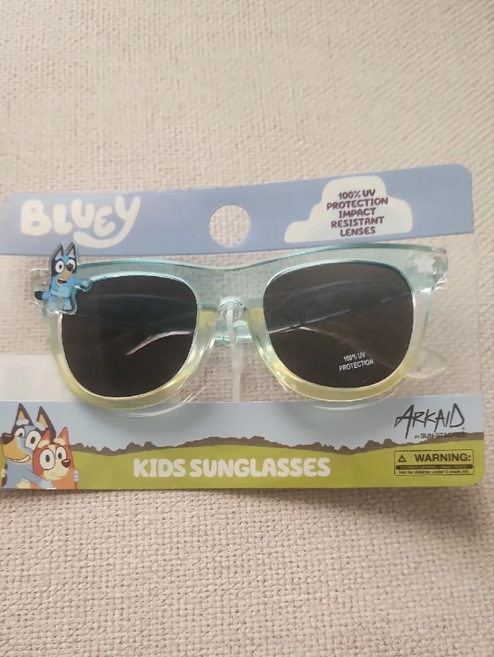 Arkaid Kids Sunglasses - Aqua to Pale Yellow Gradient